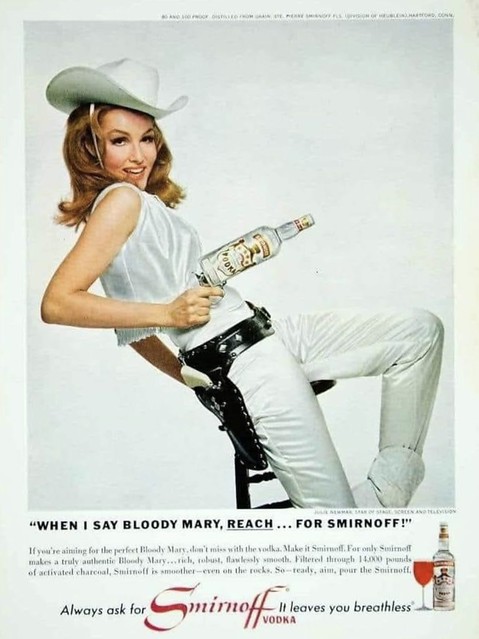 1966 Julie Newmar Smirnoff Vodka Advertisement