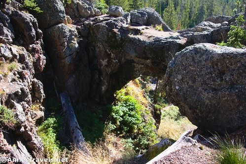 The Natural Bridge from above, Yellowstone National Park, Wyoming