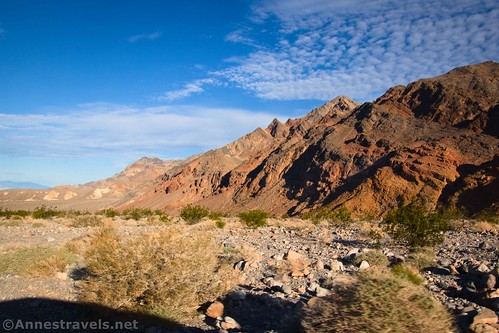 Colorful hillsides above Hole in the Wall Road, Death Valley National Park, California 