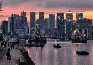 Canary Wharf snapped from Woolwich.