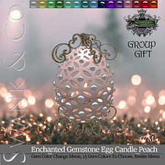 Swank & Co. Enchanted Gemstone Egg CAndle GIFT