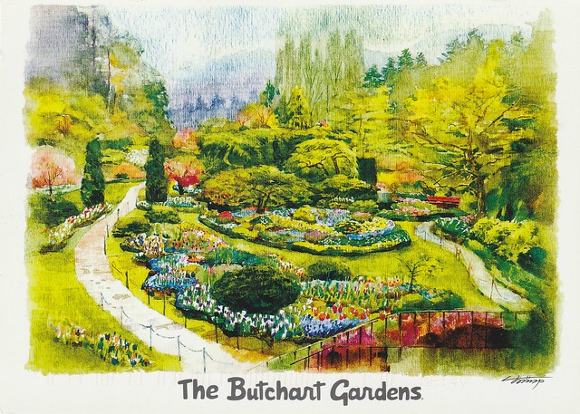 Butchart Gardens, Victoria - aquarelle de Lina Li