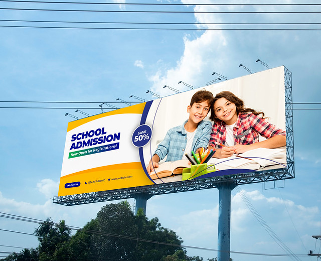 School admission eductional billboard design