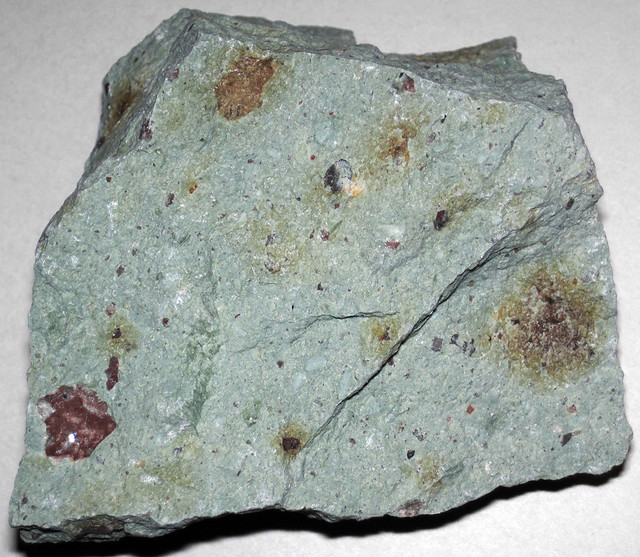 Greenish welded tuff (Tertiary; Blue Point Quarry, Jawbone Canyon, Kern County, California, USA) 29