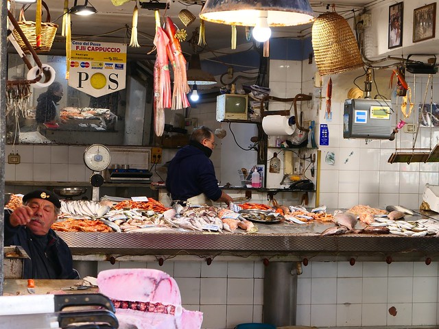Fish shop in Syracuse, Italy