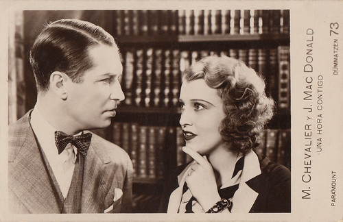 Jeanette MacDonald and Maurice Chevalier in One Hour with You (1932)