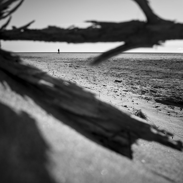 Seul sur la plage