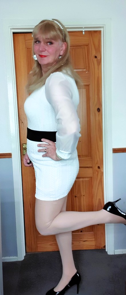 Contasts mesh cable bodycon dress elegant lattern long sle… | Flickr