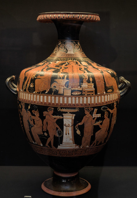 Apulian Red Figure kalpis (hydria) with Andromeda bound, 1