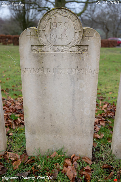 Headstone in the Bath Air Raid 1939-1945 section at Haycombe Cemetery, Bath UK.