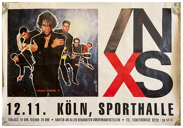 INXS gig poster Koln Germany (Cologne) 1990
