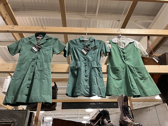 Old Girl Scout uniforms.