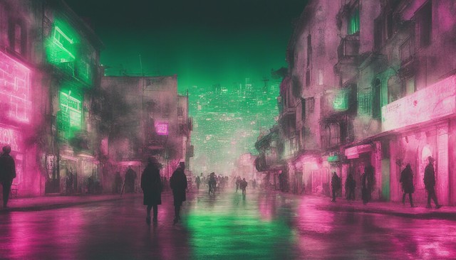 Neon-Lit Mediterranean Cyber Metropolis
