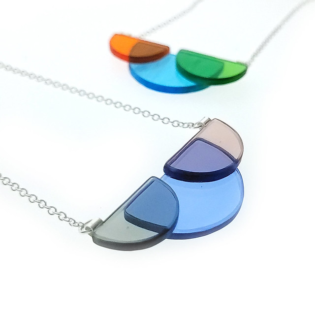 Handcrated stained glass necklace