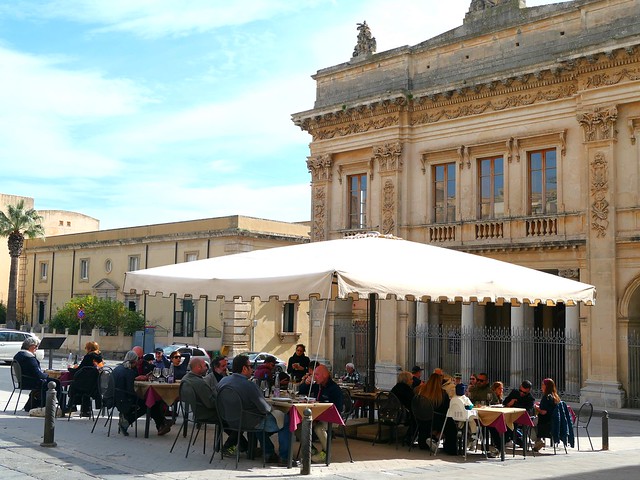 Terrace and theater, Noto, Sicily