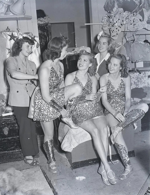 1950s Beautiful Backstage Ballerina Showgirls