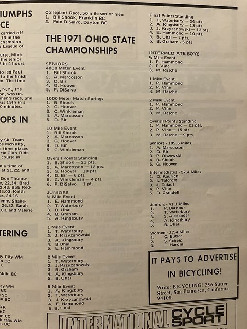 1971 Ohio State Championship results