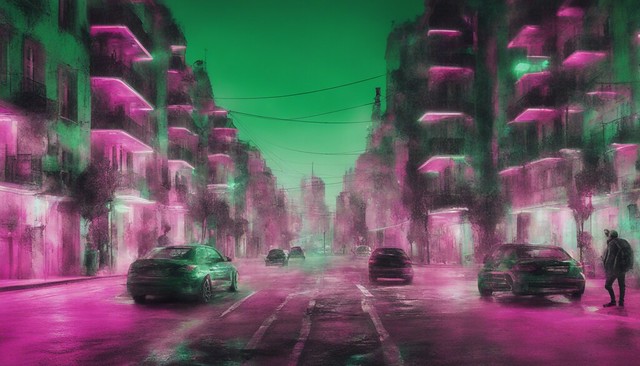 Neon-Lit Mediterranean Cyber Metropolis