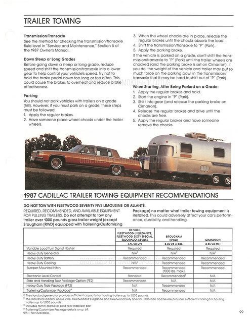 1987 Cadillac Portfolio Merchandising Guide