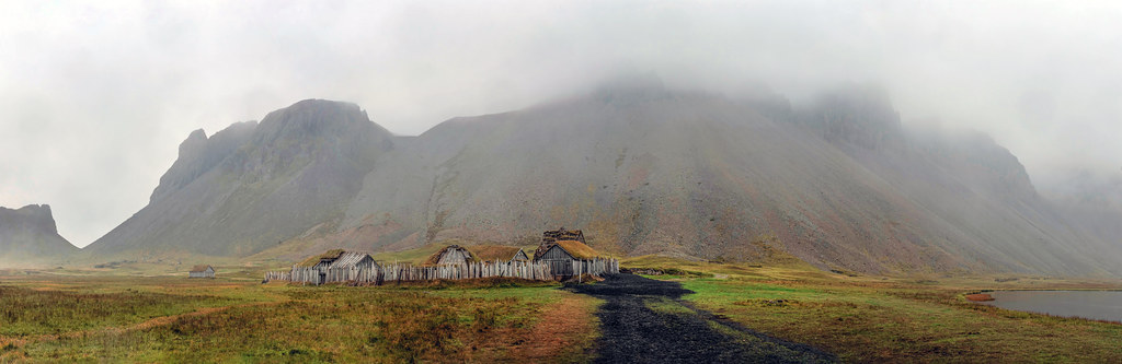 Viking village at Vestrahorn, Iceland