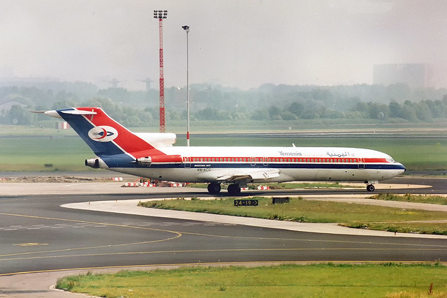 4W-ACG, Boeing 727-2N8/Advanced- Yemenia Yemen Airways @ AMS in 1988