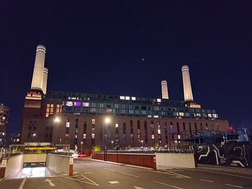 Battersea Power Station, side-on SWC Short Walk 57 - Illuminated River