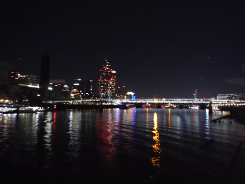 Upstream View: Millennium Bridge and Tate Modern SWC Short Walk 57 - Illuminated River