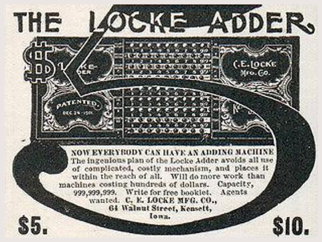THE LOCKE ADDER - 1905