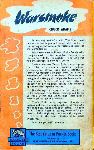 Warsmoke - Badger Books - BW 38 - Chuck Adams - June 1961