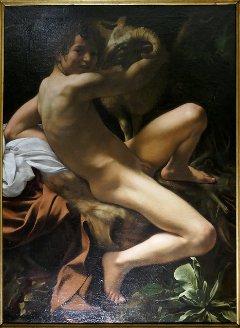 Caravaggio, John the Baptist, oil 1602