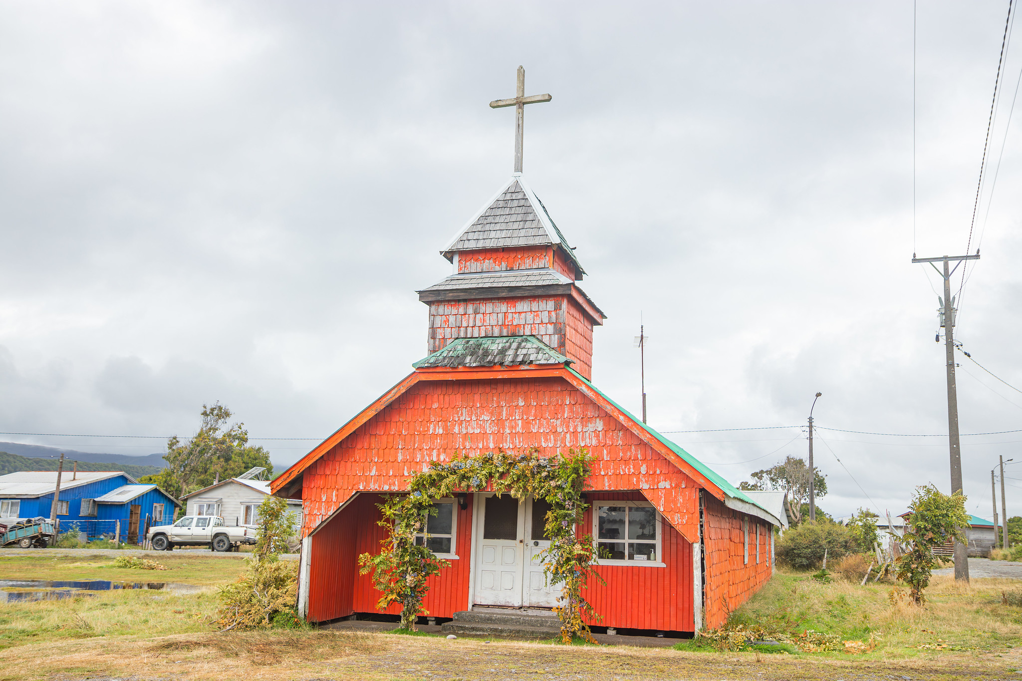 Petite église sur l'île de Chiloé
