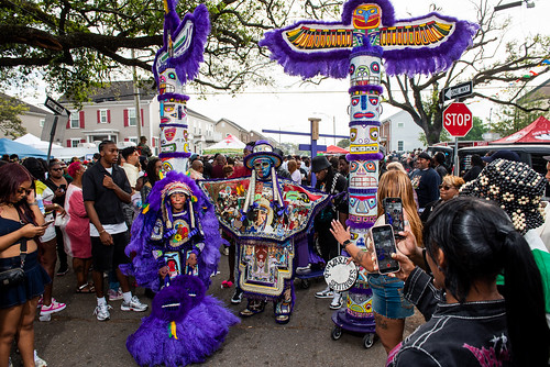 9th Ward Seminoles Big Chief Keitoe during Super Sunday Uptown on March 24, 2024. Photo by Ryan Hodgson-Rigsbee
