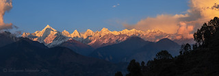 A sunset panorama from Munsyari, Uttarakhand