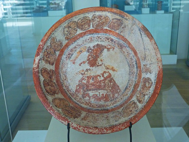 Personaje en plato polícromo procedente del sur de Q. Roo. Museo Maya de Cancún 🇲🇽