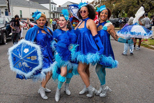 Mahogany Blue Baby Dolls during Super Sunday Uptown on March 24, 2024. Photo by Ryan Hodgson-Rigsbee