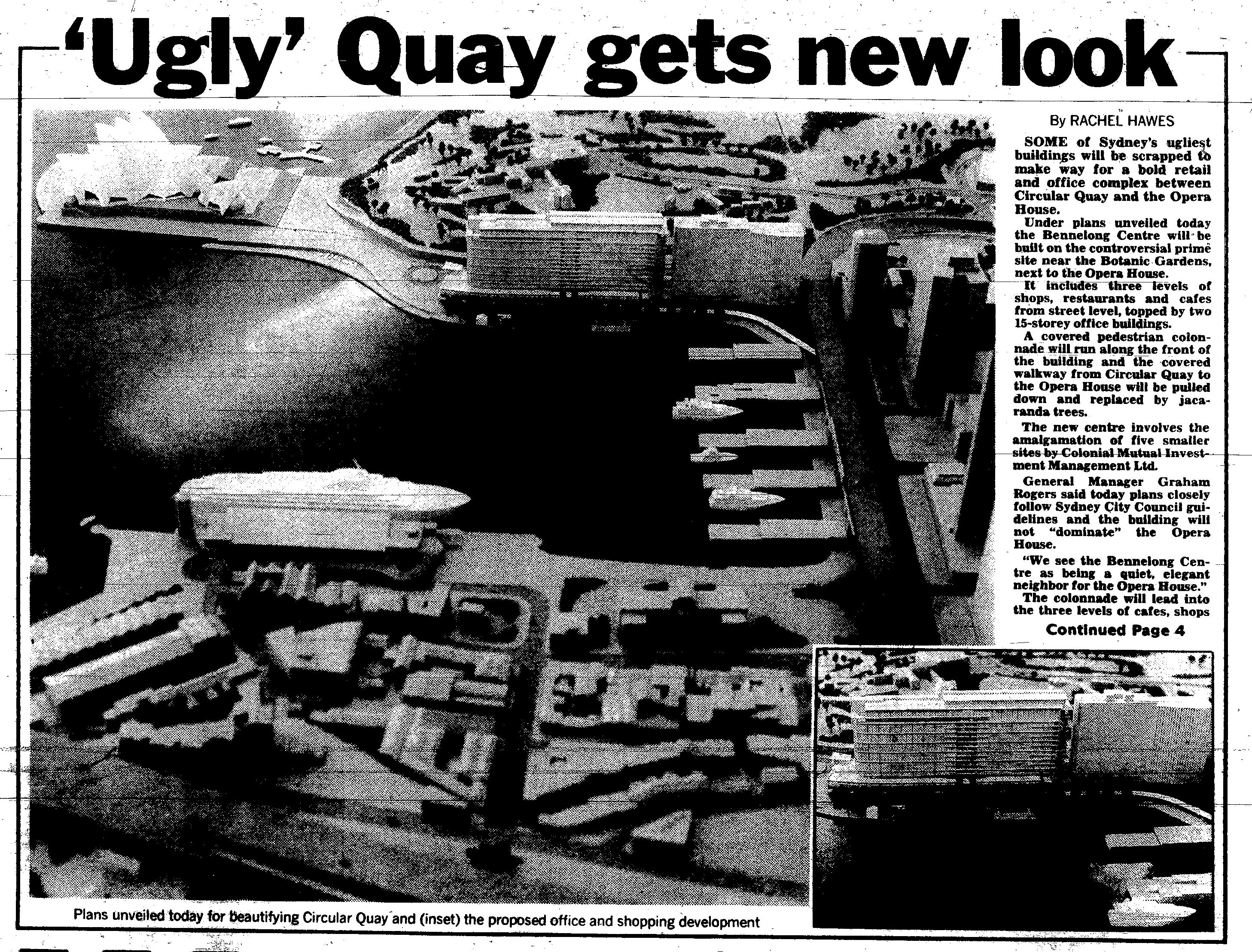 East Circular Quay June 27 1991 daily telegraph 1 and 4 (1) enlarged