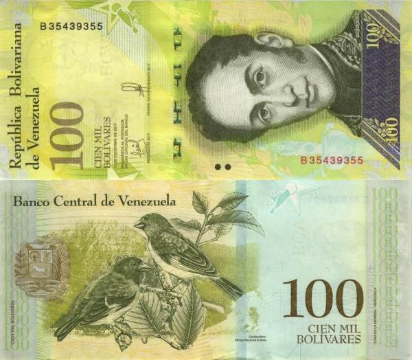 Venezuela P.100b 100.000 Bolivares-2017