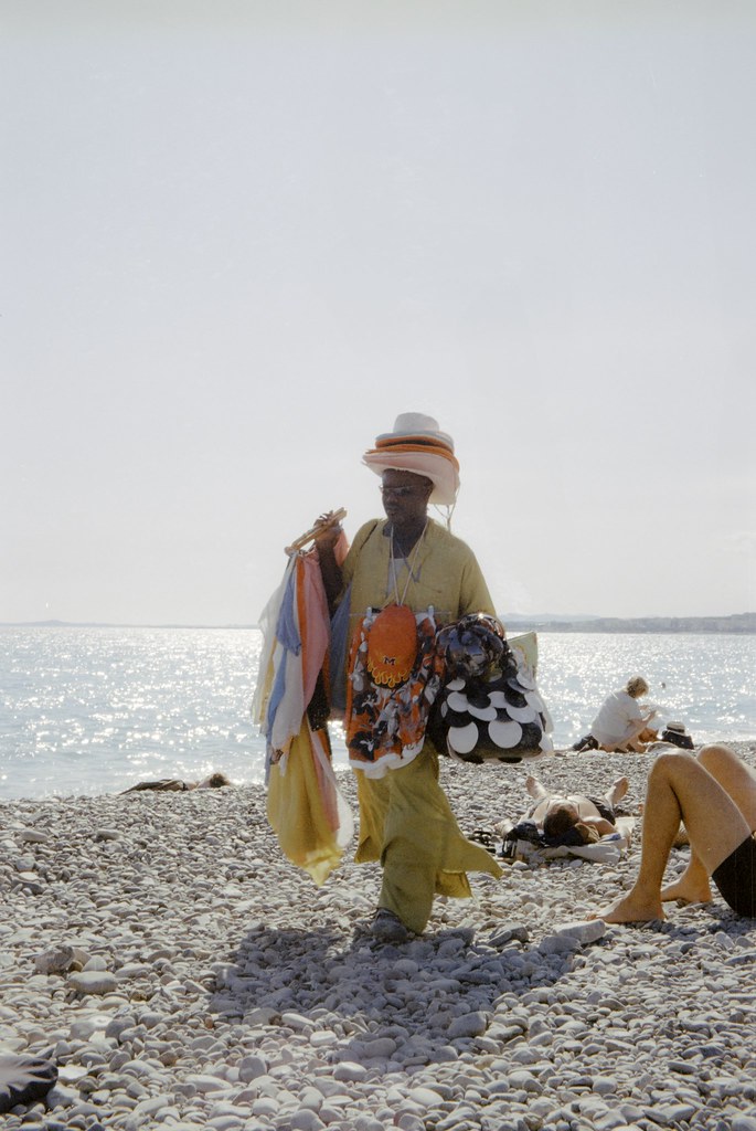 Beach seller. Nice, France, 2008.