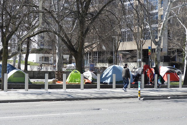 Colourful Tent City, Downtown Hamilton