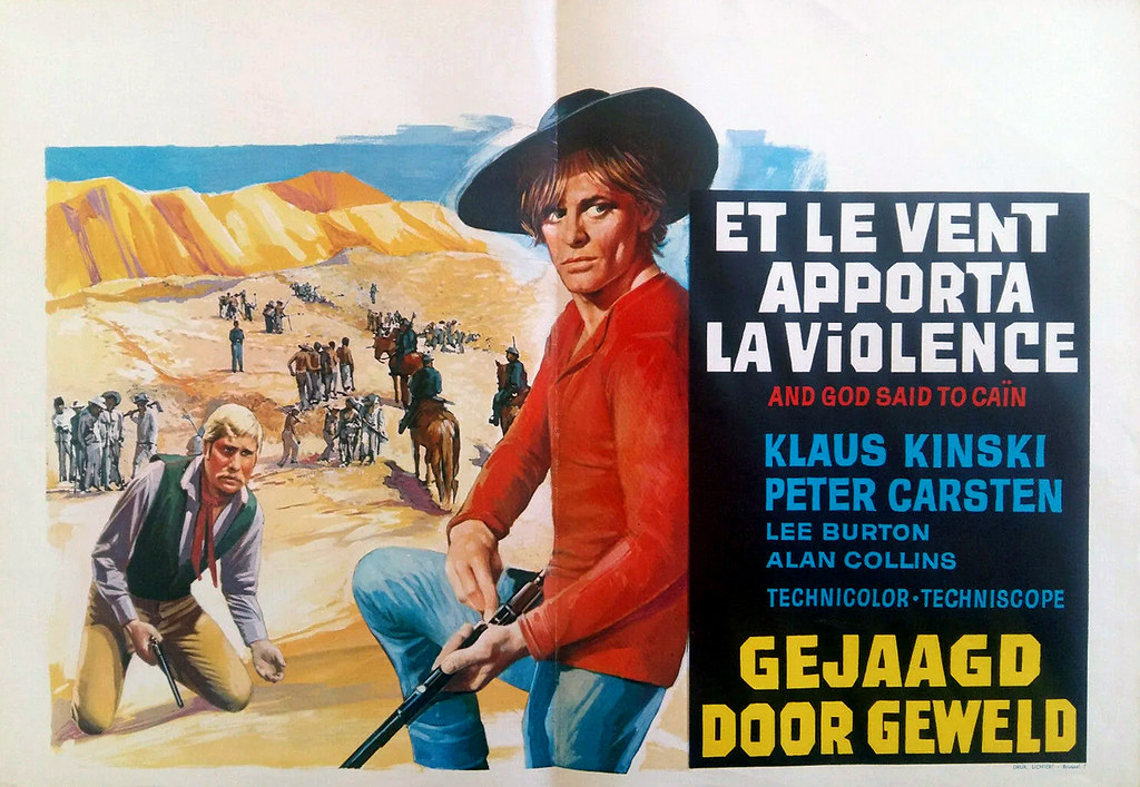E Dio Dise a Caino aka Et le vent apporta la violence - Gejaagd Door Geweld Belgium Movie Poster