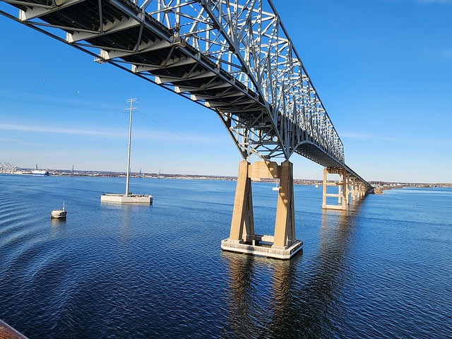 Francis Scott Key Bridge On Embarkation Day Onboard the Vision of the Seas Eight Night Cruise to the Southeastern United States and Bahamas - February 16th, 2024