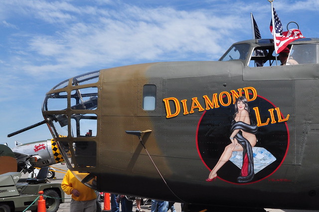 0082 Consolidated Bomber B-24 Liberator 'Diamond LiL' Nose Art @ American Airpower Museum.