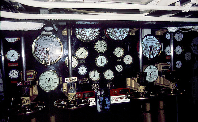 Manxman Engine Room. September 1983.