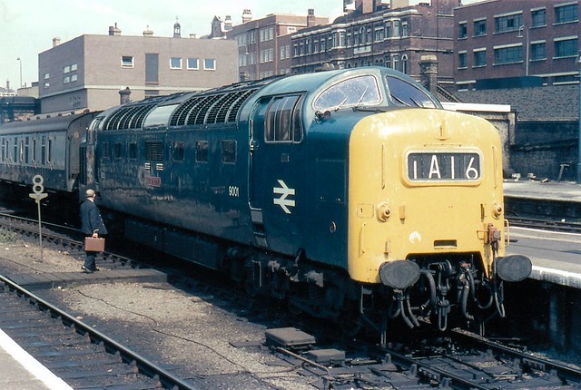 Deltic 9001 ST. PADDY at King's Cross.