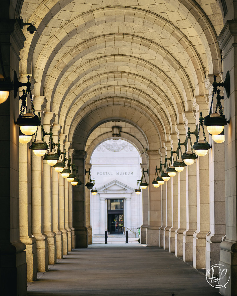 A long arcade at Union Station