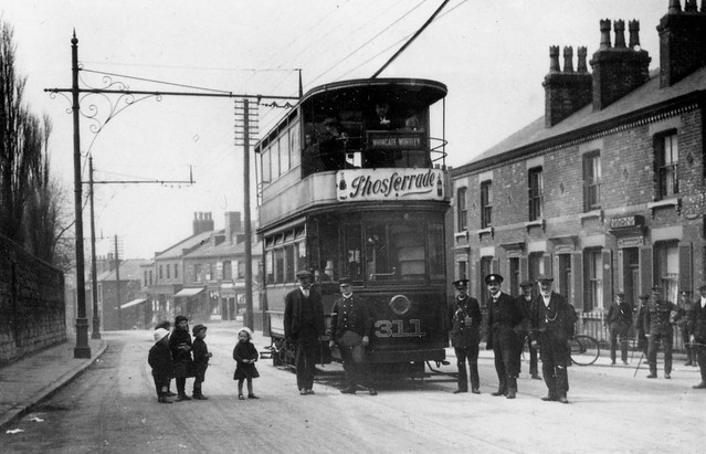 wyks - leeds ct tram 311 opening day of route at halton 30-4-1915