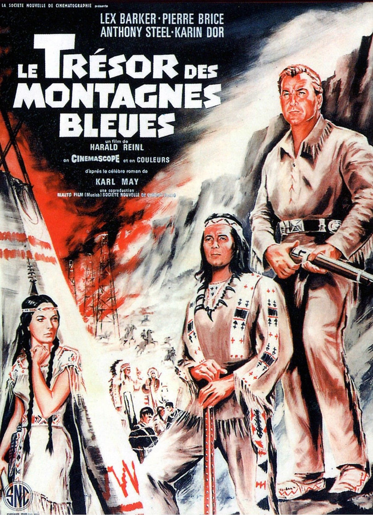 Winnetou 2.Teil aka Le Trésor des Montagnes Bleues French Movie Poster by Charles Rau 01