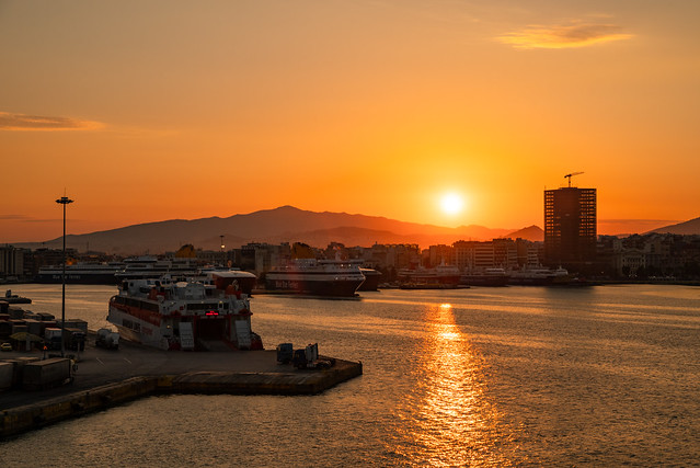 sunrise at the port