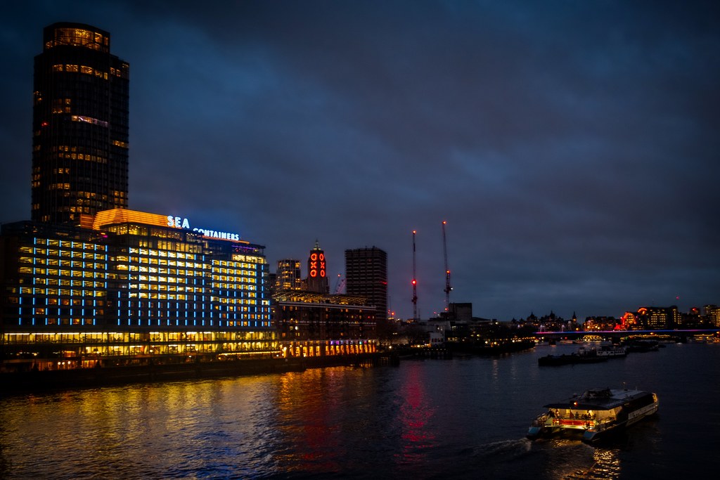 Night Lights Over the Thames