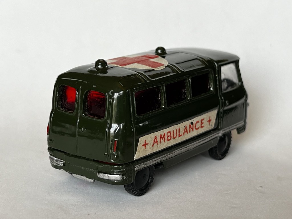 Milton, India - Milton Mini Auto Cars - Number 321 - Military Ambulance - Miniature Diecast Metal Scale Model Emergency Services Vehicle
